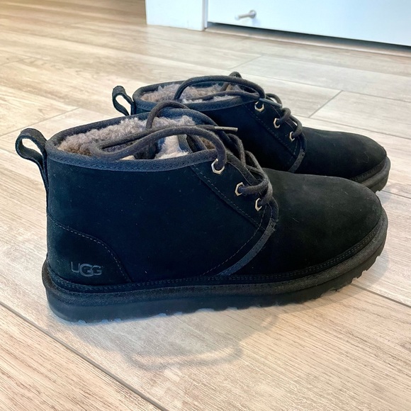 NWT UGG Men’s size 10 Neumel Black Suede Classic Boots - Picture 2 of 8